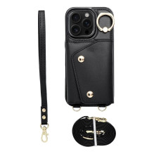 Riff Wonder wallet back case Apple iPhone 16e / iPhone 17e (with card slots, x2 straps) Black Riff Wonder wallet back case Apple iPhone 16e / iPhone 17e (with card slots, x2 straps) Black