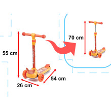 Riff Kid's tricycle balancing scooter with LED wheels up to 40kg Deer