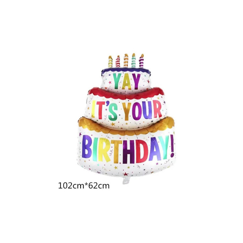 Riff 102x62cm Folio Balloon Happy Birthday Cake