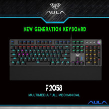 Aula F2058 KRGD mechaninė žaidimų klaviatūra su USB laidu, 1,6 m, 108 makro klavišai, EN / RUS, RGB, LED, pilka Aula F2058 KRGD mechaninė žaidimų klaviatūra su USB laidu, 1,6 m, 108 makro klavišai, EN / RUS, RGB, LED, pilka