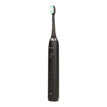 „Shona Electric IPX7 Sonic“ dantų šepetėlis su 5 veikimo režimais + kelioninis dėklas (pridedamos 2 galvutės), juodas