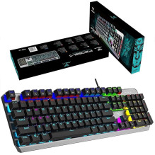 Aula F2066-II Real Mechanical Key Gaming Keyboard USB Cable 1.6m 106 key EN / RUS RGB Led Silver Aula F2066-II Real Mechanical Key Gaming Keyboard USB Cable 1.6m 106 key EN / RUS RGB Led Silver