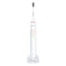 Shona Pro Electric IPX7 Sonic Tooth Brush with 5 modes / 3x Speed + travel case (2 heads included) White