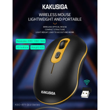 iKaku KSC-871 QIJ 2.4G Wireless Computer Mouse Black / Yellow