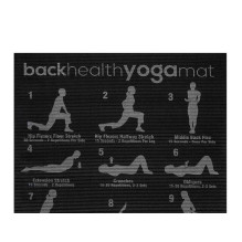 Riff PVC Fitness / yoga mat with exercise plan 173x61cm Black Riff PVC Fitness / yoga mat with exercise plan 173x61cm Black