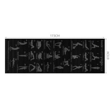 Riff PVC Fitness / yoga mat with exercise plan 173x61cm Black Riff PVC Fitness / yoga mat with exercise plan 173x61cm Black