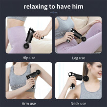 Riff HB-009 Mini Portable Fascial Muscle Massage Gun with 5-level variable vibration + 4 nozzles Riff HB-009 Mini Portable Fascial Muscle Massage Gun with 5-level variable vibration + 4 nozzles