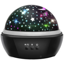Riff RF1037 2in1 Bedside colorful lamp with a projector (+ 2 projector overlays) Black