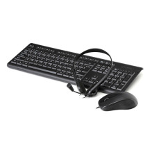 Platinet Fiesta F4IN1OS01 4in1 Wired Home Office Set - Keyboard + Mouse + Mouse Pad + Headset with Microphone Blac Platinet Fiesta F4IN1OS01 4in1 Wired Home Office Set - Keyboard + Mouse + Mouse Pad + Headset with Microphone Blac