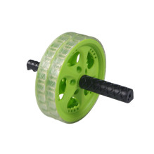 SportVida Fitness Flat Double Roller (17.5cm) for Excersises ergonomic rubbered grips Green SportVida Fitness Flat Double Roller (17.5cm) for Excersises ergonomic rubbered grips Green