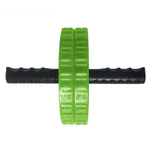 SportVida Fitness Flat Double Roller (17.5cm) for Excersises ergonomic rubbered grips Green SportVida Fitness Flat Double Roller (17.5cm) for Excersises ergonomic rubbered grips Green