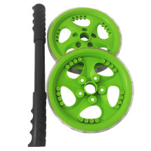 „SportVida Fitness“ plokščias dvigubas volelis (17,5 cm) pratimams, ergonomiškos, guminės rankenos, žalias „SportVida Fitness“ plokščias dvigubas volelis (17,5 cm) pratimams, ergonomiškos, guminės rankenos, žalias