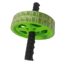 SportVida Fitness Flat Double Roller (17.5cm) for Excersises ergonomic rubbered grips Green SportVida Fitness Flat Double Roller (17.5cm) for Excersises ergonomic rubbered grips Green
