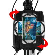 Wozy 14BK 3-Part Waterproof Bicycle Front Frame Top Bag with Phone 6.5'' max Holder 1.5L Black Wozy 14BK 3-Part Waterproof Bicycle Front Frame Top Bag with Phone 6.5'' max Holder 1.5L Black