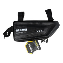 WildMan E4 Triangle Hard Shell Waterproof Bike Frame Fix Bag 1.5L (19.5*6*12.5cm) Black