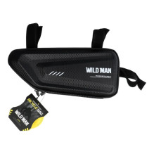 WildMan E4 Triangle Hard Shell Waterproof Bike Frame Fix Bag 1.5L (19.5*6*12.5cm) Black