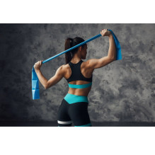 SportVida Fitness & GYM Rubber training band 200 * 15 * 0.55 CM (10-15kg) Blue SportVida Fitness & GYM Rubber training band 200 * 15 * 0.55 CM (10-15kg) Blue