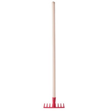 Woody 91885 Wooden / Metal Garden tool - rake (100cm) for kids 3+ years Red