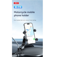 XO C119 Bike - Moto - Scooter - Quad bracket frame fix Smartphone Holder with flexi rotation Black XO C119 Bike - Moto - Scooter - Quad bracket frame fix Smartphone Holder with flexi rotation Black