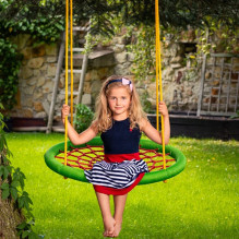 Woody 91412 didelės apvalios sūpynės (83 cm skersmens) vaikams nuo 3 metų (iki 80 kg)