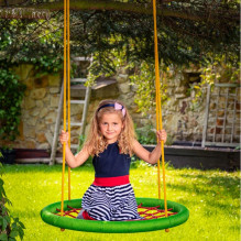 Woody 91412 didelės apvalios sūpynės (83 cm skersmens) vaikams nuo 3 metų (iki 80 kg)