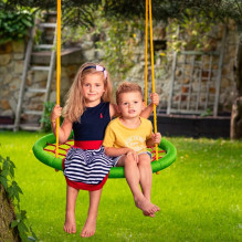 Woody 91412 didelės apvalios sūpynės (83 cm skersmens) vaikams nuo 3 metų (iki 80 kg)