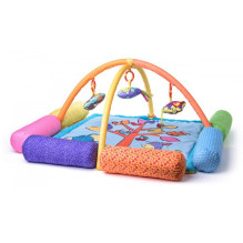 Niny 700023 Soft and Large Kids play blanket with didactic elements (96x96cm) for kids 0+ years Colorful