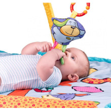 Niny 700023 Soft and Large Kids play blanket with didactic elements (96x96cm) for kids 0+ years Colorful