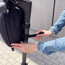 „Wozy 1S4LBK“ kieto apvalkalo vandeniui atsparus elektrinio ir standartinio paspirtuko / dviračio vairo užtrauktuko krep „Wozy 1S4LBK“ kieto apvalkalo vandeniui atsparus elektrinio ir standartinio paspirtuko / dviračio vairo užtrauktuko krep