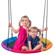 Woody 91417 Big size Round Swing (diam. 100cm) for Adult and kids 3+ years (max 100kg) Rainbow Woody 91417 Big size Round Swing (diam. 100cm) for Adult and kids 3+ years (max 100kg) Rainbow