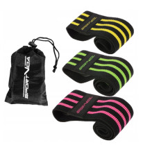 SportVida 3in1 set High Resistance Band Rubber for buttock &amp; lower muscle 32 / 36 / 40cm*7.6cm