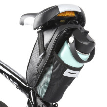 Wozy 20BK Super Compact &amp; Smacious Bicycle Bag under the saddle with Bottle holder 1.5L Black