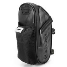 Wozy 20BK Super Compact &amp; Smacious Bicycle Bag under the saddle with Bottle holder 1.5L Black