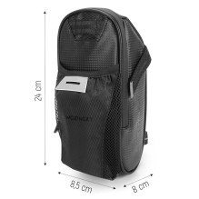 Wozy 20BK Super Compact &amp; Smacious Bicycle Bag under the saddle with Bottle holder 1.5L Black