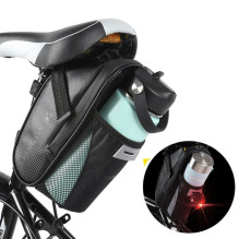 Wozy 20BK Super Compact &amp; Smacious Bicycle Bag under the saddle with Bottle holder 1.5L Black