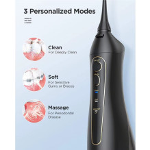 Riff RF-FW1 Wireless Portable IPX7 Irrigator 3-modes / 7 nozzles / 1400mAh / 5W / 300ml watertank Black Riff RF-FW1 Wireless Portable IPX7 Irrigator 3-modes / 7 nozzles / 1400mAh / 5W / 300ml watertank Black