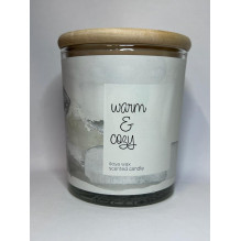 Baltic Candles Warm&amp;Cozy Aroma candle in glass and cap with scent / burning time 33h