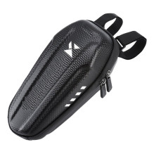 Wozy B4BK Carbon Hard Shell Waterproof Bicycle &amp; Scooter handlebar Bag with zipper 3L Black