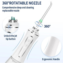 Riff RF-FHP11 Portable Waterproof IPX7 Irrigator 3-modes / 7 nozzles / 1400mAh / 5W with bag