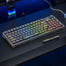 Aula F98 Pro Wireless &amp; Bluetooth 99 Keys 3In1 Hot-Swappable Mechanical Keyboard Black