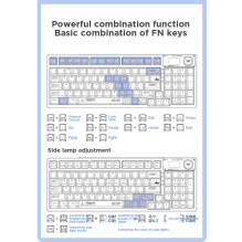 Aula F98 Pro Wireless &amp; Bluetooth 99 Keys 3In1 Hot-Swappable Mechanical Keyboard Black