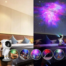 Riff Star Projector Galaxy Night Light - Astronaut Starry LED Lamp with Remote Control / Timing / 360°Rotation Magnetic 