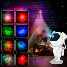 Riff Star Projector Galaxy Night Light - Astronaut Starry LED Lamp with Remote Control / Timing / 360°Rotation Magnetic 