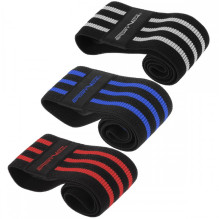 SportVida Fitness &amp; Crossfit High Resistance Band Fabric Rubber set (3pcs) 32-36-40*8cm Multi-Color