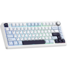 Aula F75 RU / EN Layout Mechanical keyboard Light Blue + White + Black purple Reaper switch