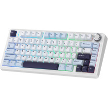 Aula F75 RU / EN Layout Mechanical keyboard Light Blue + White + Black purple Reaper switch