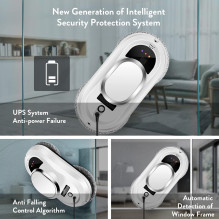 Riff RF836 Window Vacuum Cleaner Super Suction / Intelligent Anti-Drop and Power Off Battery Life with Remote Control fo Riff RF836 Window Vacuum Cleaner Super Suction / Intelligent Anti-Drop and Power Off Battery Life with Remote Control fo