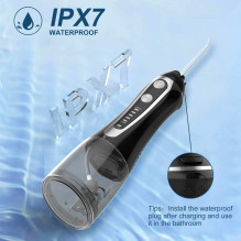 Riff HF2 IPX7 Wireless irrigator 300ml watertank / 5 tips / 5 modes Black Riff HF2 IPX7 Wireless irrigator 300ml watertank / 5 tips / 5 modes Black