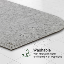 VILSTO Felt Fabric Place Mats (18 Piece Set) Light Grey VILSTO Felt Fabric Place Mats (18 Piece Set) Light Grey