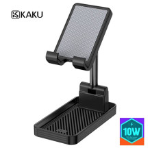 iKaku KSC-386 stalinis mobiliojo telefono laikiklis su Qi 10W įkrovimo funkcija, juodas iKaku KSC-386 stalinis mobiliojo telefono laikiklis su Qi 10W įkrovimo funkcija, juodas